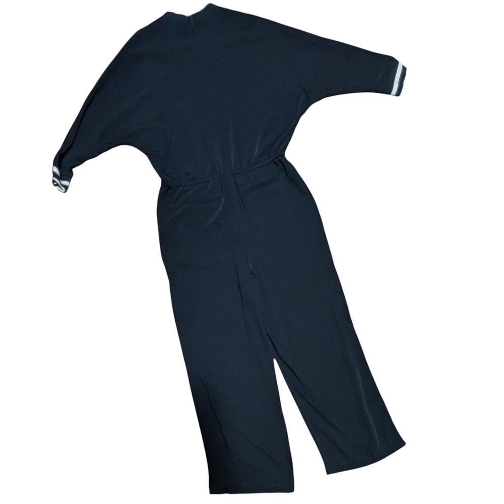Ralph Lauren navy jumpsuit drawl string waist one piece nautical preppy size 14 - Picture 3 of 11